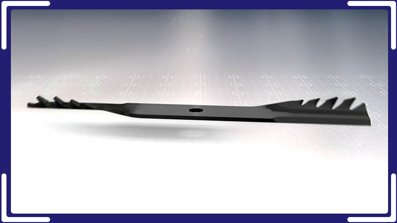 technical rendering of a lawnmower blade